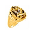 thumbnail image 3 of RYLOS Men's Rings 14K Yellow Gold Ring Designer Patriotic Eagle USA Ring With Diamonds and Tiger Eye Rings For Men Size 12, 3 of 6