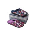 thumbnail image 2 of Fin Flex Women's Indoor Outdoor Anti Slip Slippers Blue Flower Design Pattern Size 7, 2 of 4