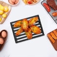 thumbnail image 2 of Grille Rectangulaire Noire en Fer pour Bois de Chauffage 1 Ensemble pour Barbecue Extérieur Cuisson Résistante à la Chaleur, 2 of 8