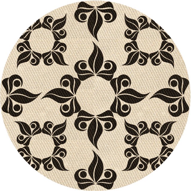 Ahgly Company Tapis d'Intérieur Lavable en Machine Carré Transitionnel Marron Café, 3 Pieds Carré