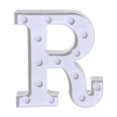 thumbnail image 4 of Lettres Lumineuses à DEL Alphabet Lettres en Plastique Blanches Debout Suspendues R, 4 of 5