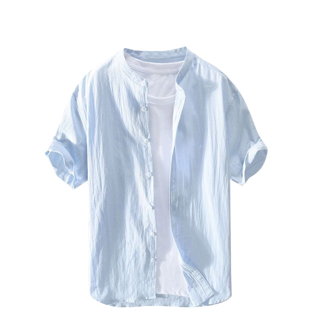 Timegard Womens Summer Tops Plus Size Short Sleeve Button down Lightweight Casual Tops Basic Shirts