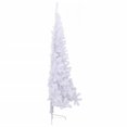 thumbnail image 3 of vidaXL Artificial Half Christmas Tree with Stand White 210 cm PVC, 3 of 5