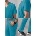 thumbnail image 4 of Adar Addition Go-Basic Scrub Set For Men - Classic V-Neck Scrub Top & Cargo Scrub Pants, 4 of 7
