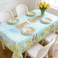 thumbnail image 4 of Deeceymbur All Season Waterproof Table Cover Cute Rabbits Easter Egg Floral Print Indoor Outdoor Picnic, 4 of 6
