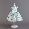 thumbnail image 2 of FAIWAD Robe Sans Manches à Volants pour Bébés Filles Printemps Été à Imprimé Floral Robe Princesse Évasée, 2 of 6