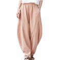thumbnail image 1 of Birdeem Pantalon Ample Décontracté pour Femmes avec Poches Mode Combinaison en Coton et Lin, 1 of 6