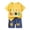 Yellow, variant on Ulanda Toddler Summer Graphic Clothes 2 Pieces Baby Boys Girls Cute Short Sleeve Tops Shorts Outfits Comfort Breathable Set (Orange, 4-5 Years)