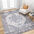 thumbnail image 1 of SIXHOME 8'x10' Area Rugs for Living Room Washable Rug Vintage Medallion Living Room Rug Distressed Soft Carpet Large Area Rugs for Bedroom Dinning Room Office Indoor Retro Home Decor Light Blue, 1 of 5