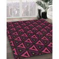 thumbnail image 3 of Ahgly Company Tapis Rond Lavable en Machine Intérieur Transitionnel Marron, 5 Pieds Rond, 3 of 7