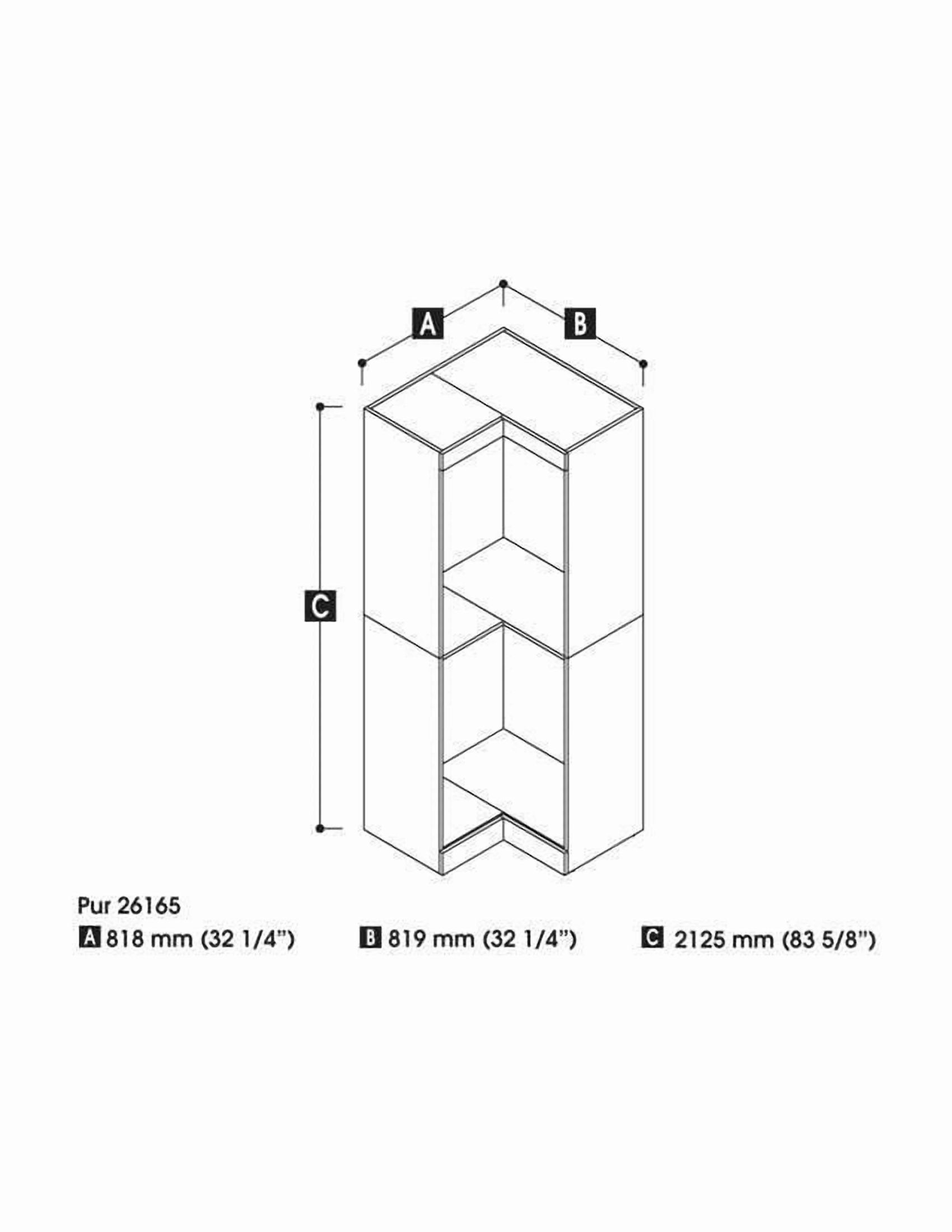 Bestar Pur Unité de rangement en coin