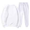 thumbnail image 1 of 2 Piece Tracksuit Mens Matching Crewneck Pullover and Drawstring Jogging Set Long Sleeve Athletic Sportswear Tracksuits, 1 of 7
