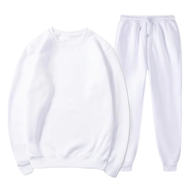2 Piece Tracksuit Mens Matching Crewneck Pullover and Drawstring Jogging Set Long Sleeve Athletic Sportswear Tracksuits