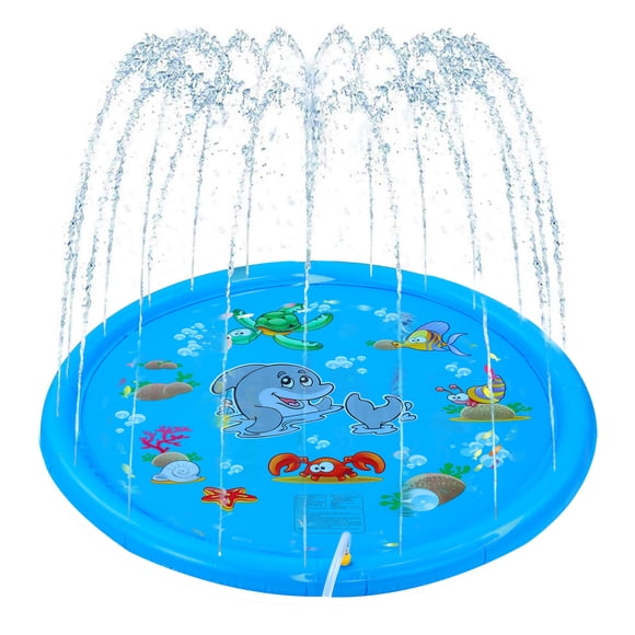 Dimple Splash Pad - 67-inch Large Kids Sprinkler Play Mat for Toddlers, Big Kids - Safe Childrens Water Splash Pad Toys - Outdoor Backyard Kid/Toddler Sprinkler Pool - Fun Splash Pads for Boy, Girl