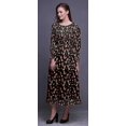 thumbnail image 3 of Bimba Robe Maxi à Volants pour Femmes, Florale, Manches Bishop, Col Rond, Taille Smockée - Très Petit, 3 of 5
