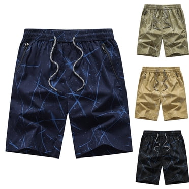 Pisexur Mens Swim Trunks Solid & Zipper Pocket Leisure Mens Swim Shorts Spattering Dye Print Mesh Lining Swimwear Swimming Shorts for Summer