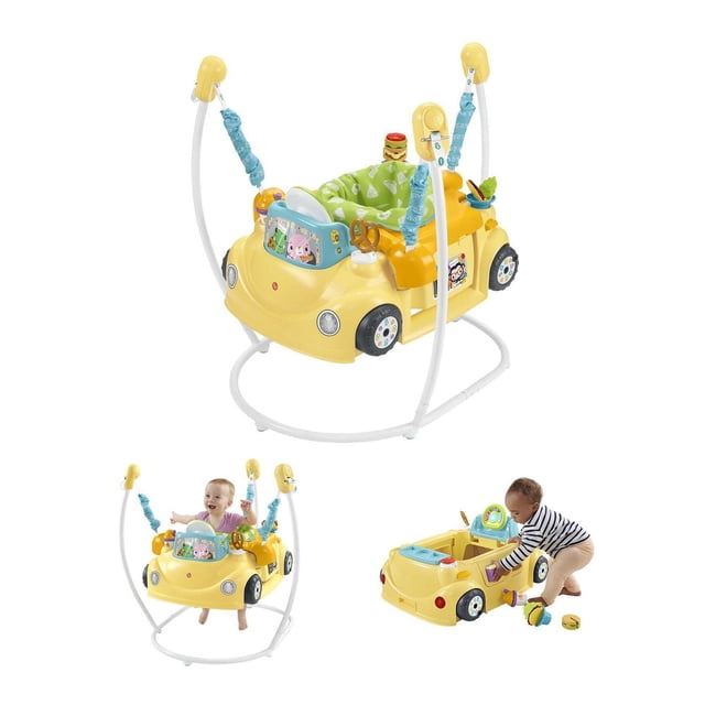 Fisher-Price 2-in-1 Servin’ Up Fun Jumperoo Baby Activity Center with Music Lights & Smart Stages