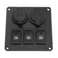 thumbnail image 3 of Adaptateur de Voiture, DC LED Panneau de Commutation ABS Matériau Ignifuge Vshortcircuit Surcharge Protection Voiture Répartiteur d'Alimentation pour Marine pour Voiture, 3 of 8