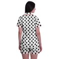 thumbnail image 4 of Moomaya Printed WoMen's Sleepwear Two Piece Printed Notch Collar Shorts Pj Set, 4 of 6