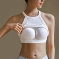 thumbnail image 2 of lcziwo Womens Tank Tops with Built in Bra Sleeveless Racerback Ribbed Shirts High Neck Slim Fitted Crop Top Limited Time Sales White XL, 2 of 7
