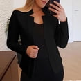 thumbnail image 4 of cfhntfmh Cardigan Grande Taille pour Femmes Mode à devant Ouvert Manches Longues Tuniques Chemises Automne Formel Travail Bureau Cardigans, 4 of 5