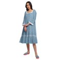 thumbnail image 4 of Moomaya Chemise de Nuit Évasée en Coton pour Femmes, 4 of 6