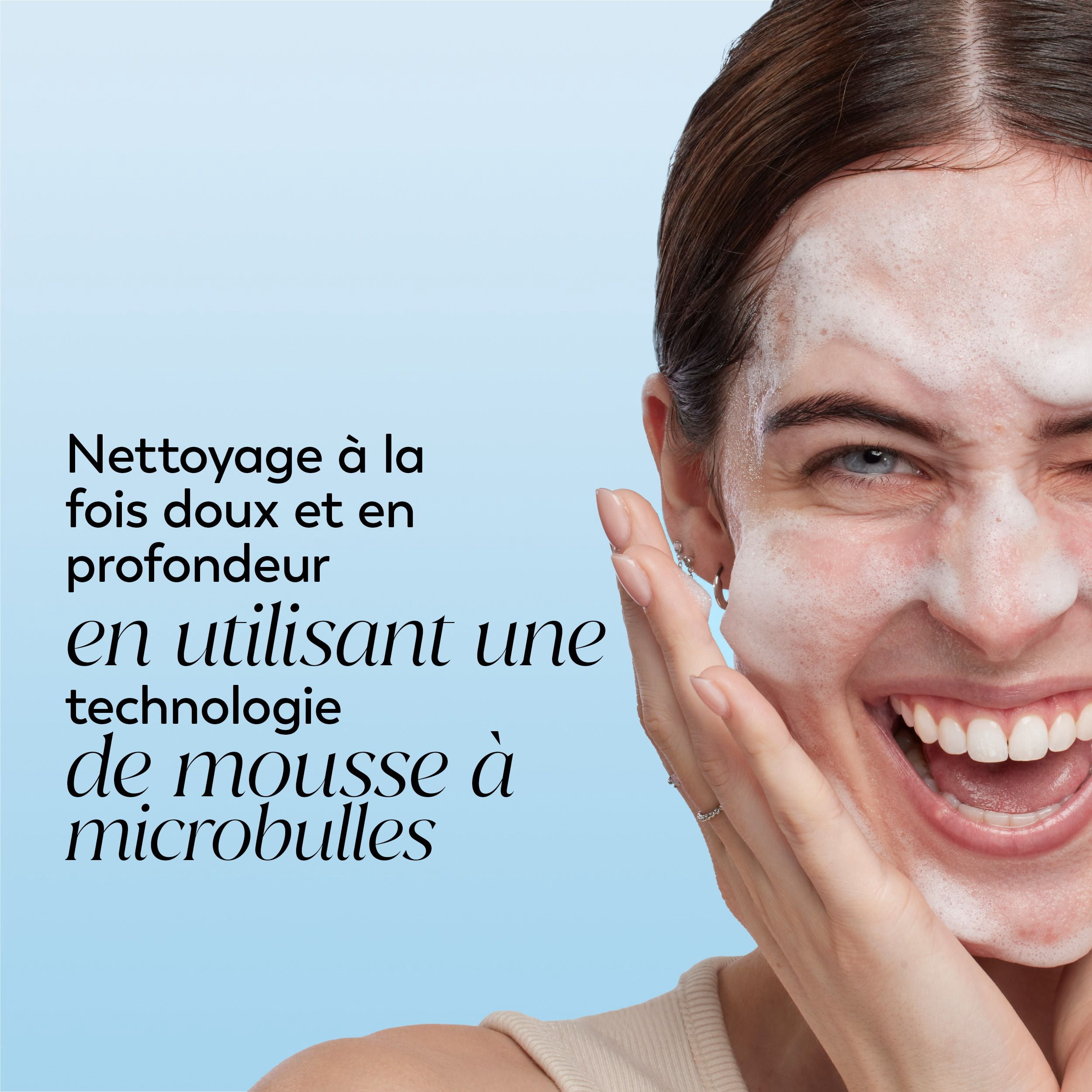 Nettoyant Pour Le Visage Olay, Nettoyant Fondant + Nettoyant Doux Pour Le Visage, Activé Par L’Eau, Nettoie, Tonifie Et Rafraîchit La Peau, Sans Parfum, Peau Sensible, 32 Unités