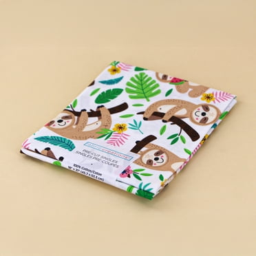 Fabric Creations Fat Quarter, Tan Sloth, 45.7 cm (18 in) × 53.3 cm (21 in) (≈45 × 53 cm (20.9 in)), 18x21