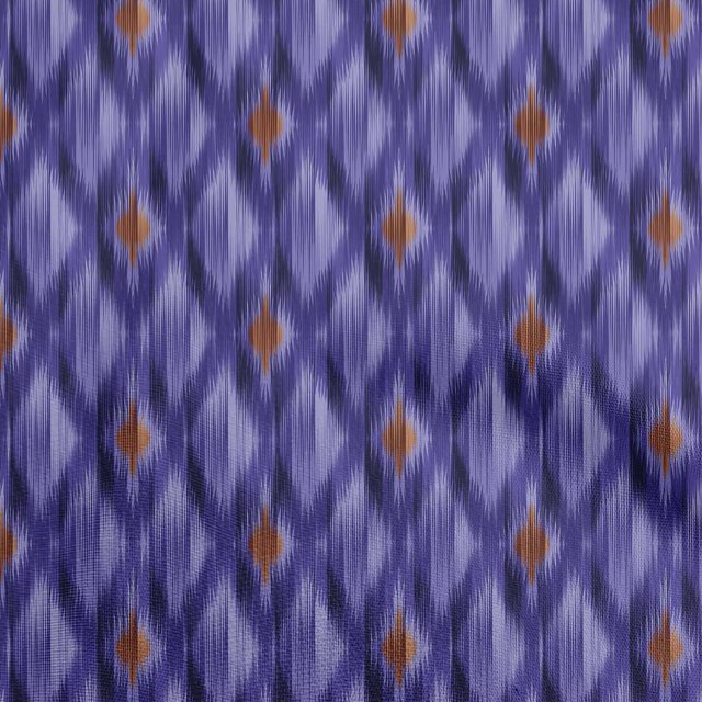 oneOone Velvet Medium Blue Fabric Ikat Sewing Craft Projects Fabric Prints By Yard 58 Inch Wide