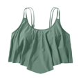 thumbnail image 1 of Women's Bikini Tops Full Coverage Tankini Top Double Layer Swim Bras Flounce Bathing Suit Tops With Ruffled, 1 of 3