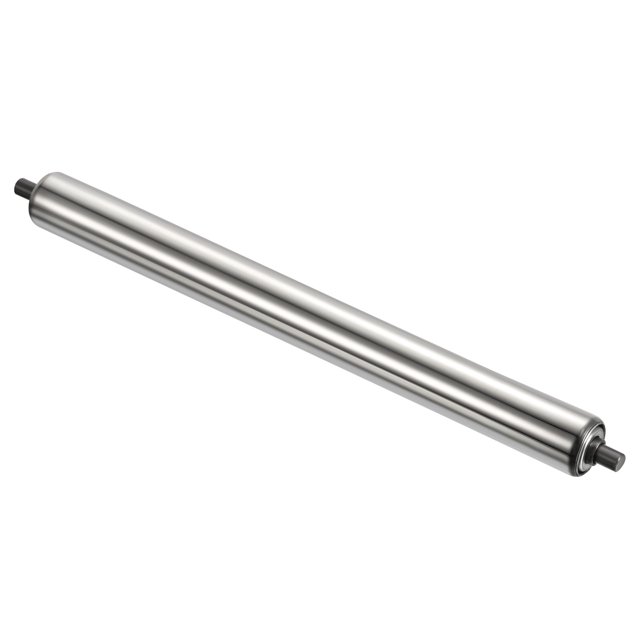 Uxcell Rouleau de Transport en Acier Inoxydable à Gravité Extrémité Galvanisée Argent 1.5"x20 Pouces