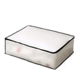 thumbnail image 2 of Folding Plastic Storage Box - Large Capacity Odorless Moistureproof Under Bed Organizer for Blankets, Pillows, Coats, Toys - Clear Translucent EVA Foldable Container - Set of 1, 2 of 9