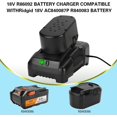 thumbnail image 2 of 18V for Ridgid Battery Charger R86092 R86091 Replacement for Ridgid 18V NiCad/Lithium Ion Battery R840093, R840095, R840083, R840085, R840086, R840087, R840089, AC840085, AC840086, 2 of 7