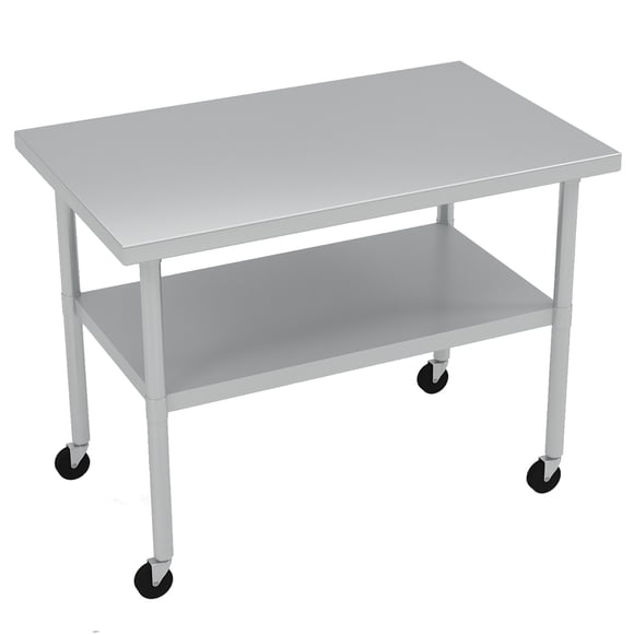 Heavy Duty Stainless Steel Office Work Table - NSF Certified Commercial Desk - Durable Metal Construction, Easy Clean Surface - Ideal for Home, Restaurant, Hotel, Office