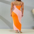 thumbnail image 4 of MesaSe Femmes Sans Manches Tricoté Longue Robe Cravate Teinture Spaghetti Sangle Backless Fronde Maxi Robes, 4 of 6