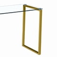 thumbnail image 4 of Gyna Large Console Table – Sophisticated Glass Top with Shiny Gold Legs for Hallways, Living Rooms, or Entryways, 4 of 4