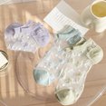 thumbnail image 4 of YAOBAMM Invisible Socks Women Shoes 1 Pair Invisible All Match Elastic Breathable Short Weaving Sole Cool Polyester Transparent Design, 4 of 6