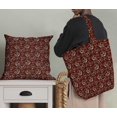thumbnail image 5 of Soimoi Tissu Satin Modal Rouge Couronne & Papillon Imprimé Tissu au Mètre 42 Pouces de Large, 5 of 5