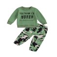 thumbnail image 1 of Baby Boys 2PCS Pants Sets Long Sleeve Round Neck Sweatshirt Tops Solid Color Pants Sets, 1 of 7