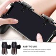 thumbnail image 3 of TEHAUX 1Pair Black Game Controller Trigger Made of Metal and ABS Durable Practical for Mobile Game Use, 3 of 4