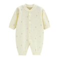 thumbnail image 1 of MeetoTime Baby Clothes Cotton Jumpsuits Buttons V-Neck Long Sleeved Long Newborn Infant Rompers Crawling Clothes, 1 of 4