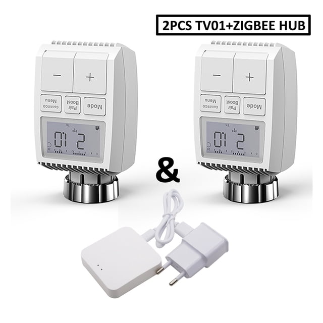 Actionneur de Soupape Thermostatique Wi-Fi Intelligent 3.0, Contrôleur de Température Programmable TRV, Facile à Installer