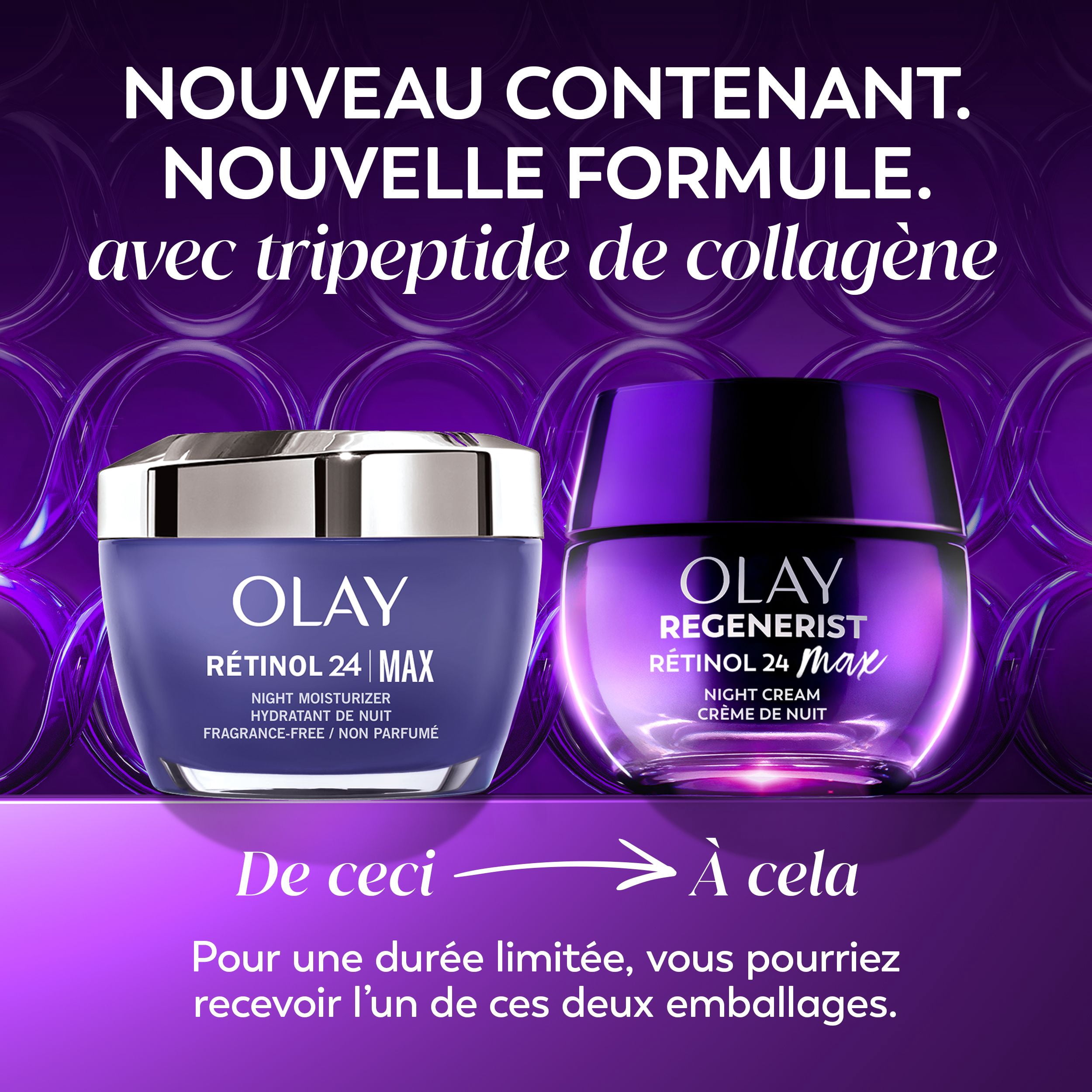 Hydratant Pour Le Visage Olay Rétinol 24 Max, Crème Pour Le Visage, Crème De Nuit Contre Les Rides Anti-Âge, Sans Parfum, 50 mL