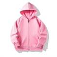 thumbnail image 2 of FAOWME Chandails à Capuche à Manches Longues pour Enfants, Unisexes, Doux, avec Poche, Rose 4-5 Ans, 2 of 7
