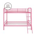 thumbnail image 2 of DHP Dusty Metal Bunk Bed, Pink, 2 of 8