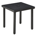thumbnail image 1 of Outsunny Table d'Appoint de Jardin, Table Basse avec Trou pour Parasol, Patio, Noir, 1 of 9