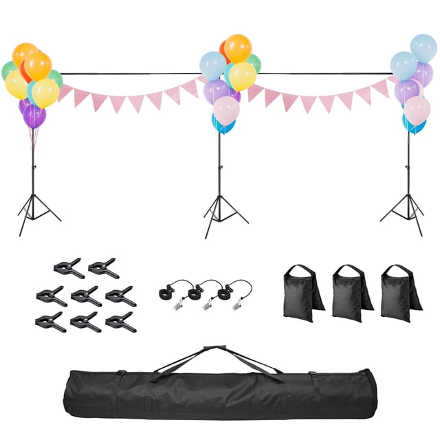 Yescom Support de Toile de Fond Photo 10 X 20 Pi Kit Trépied Support d'Arrière-plan Réglable Support Barre Croisée Robuste pour Studio Vidéo Salle de Classe Scène pour Marionnettes