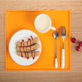 thumbnail image 4 of mmirethe Durable Silicone Baking Sheet for Non-Stick Cake Baking Heat Resistant Orange 26x31cm 1Set, 4 of 6