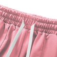 thumbnail image 4 of Men's Sports Shorts Multiple Pockets Running Training Basketball Shorts(Pink,M), 4 of 8