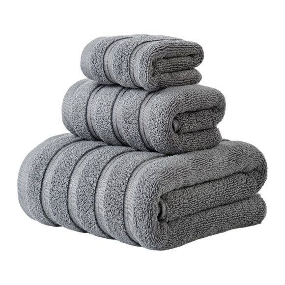 Bath Towels 3-Piece Set Super Absorbent Microfiber Soft Quick Dry Towel for Shower Bathroom